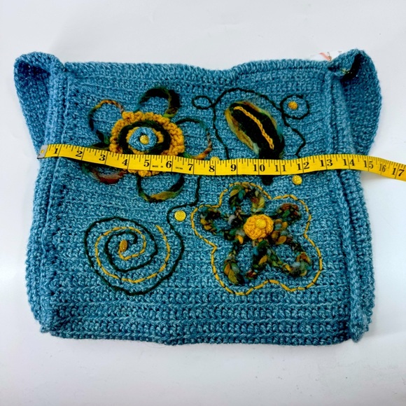 NWT Crochet knitted Boho Shoulder / Sling Bag - Picture 6 of 11